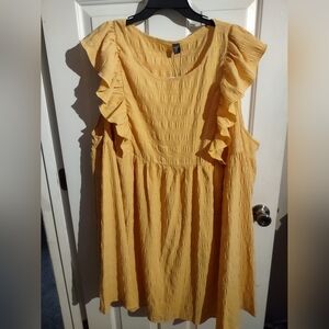 SHEIN Mustard Textured Top